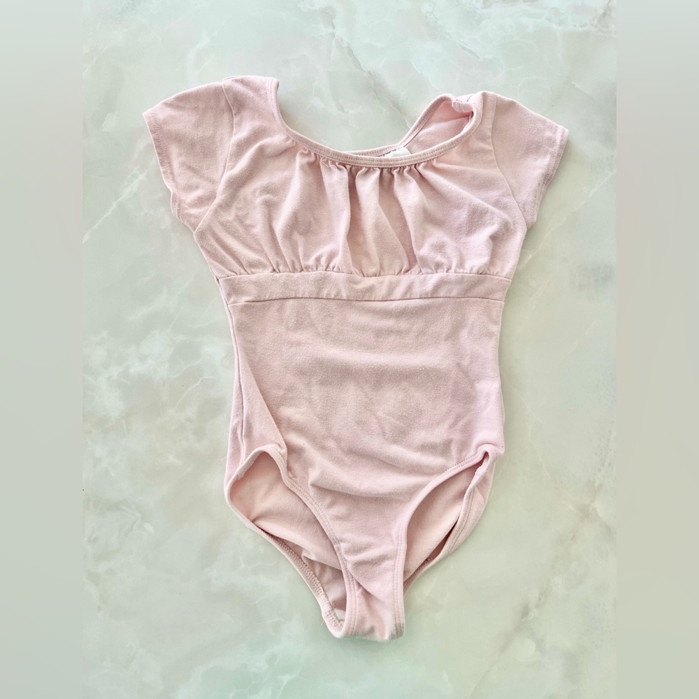 Freestyle Danskin Ballet Dance Leotard Short Sleeved Bodysuit Dancewear